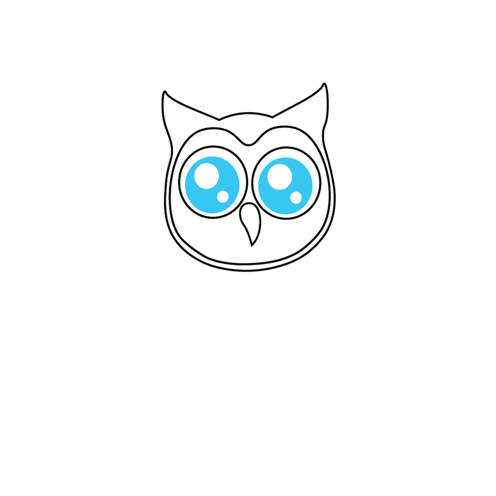 How to Draw A Cute Owl Step by Step Step  4