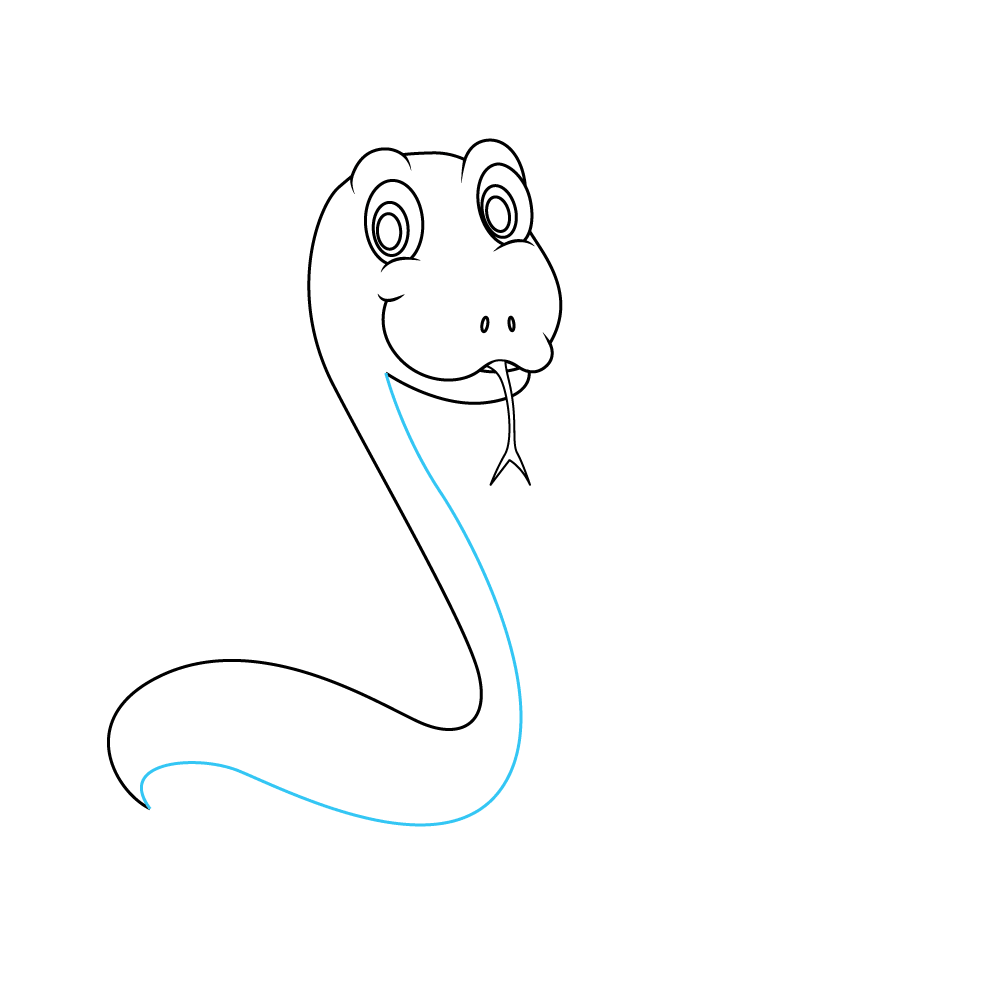 How to Draw A Cute Snake Step by Step Step  7