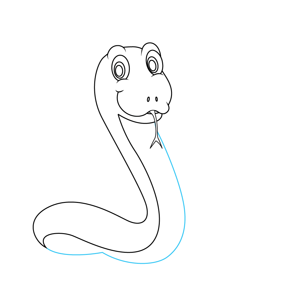 How to Draw A Cute Snake Step by Step Step  8