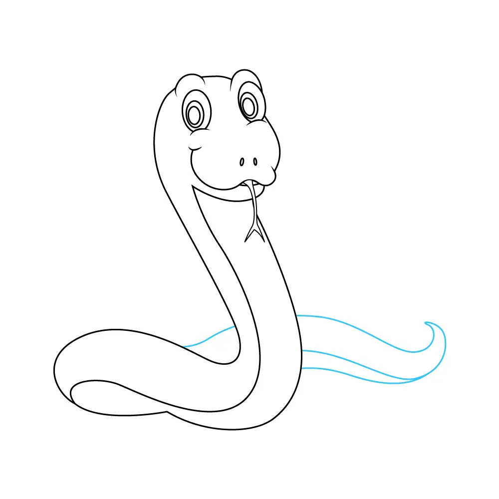How to Draw A Cute Snake Step by Step Step  9
