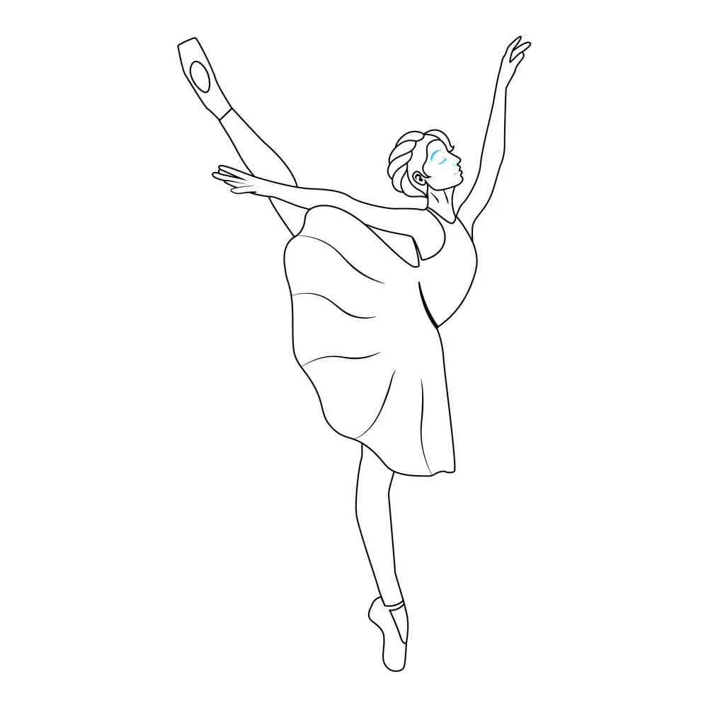 How to Draw A Dancer Step by Step Step  7