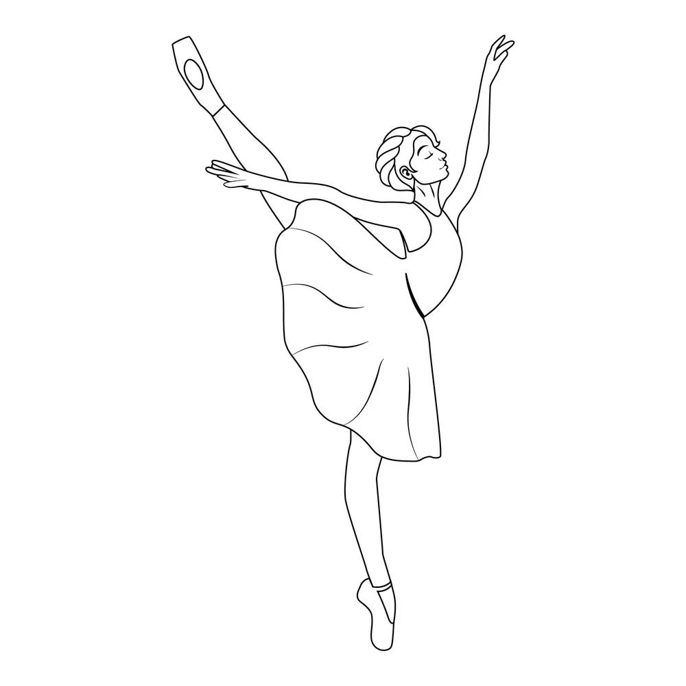 How to Draw A Dancer Step by Step Step  8