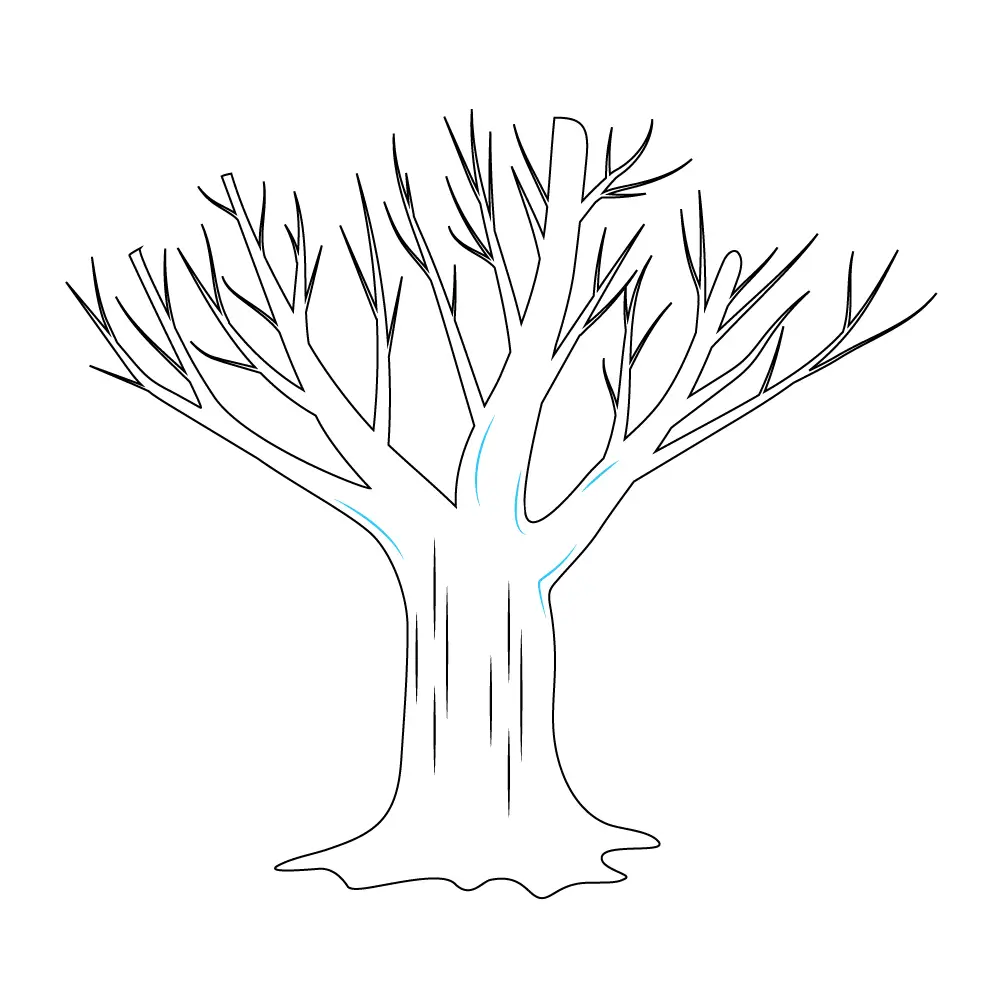 How to Draw A Dead Tree Step by Step Step  10