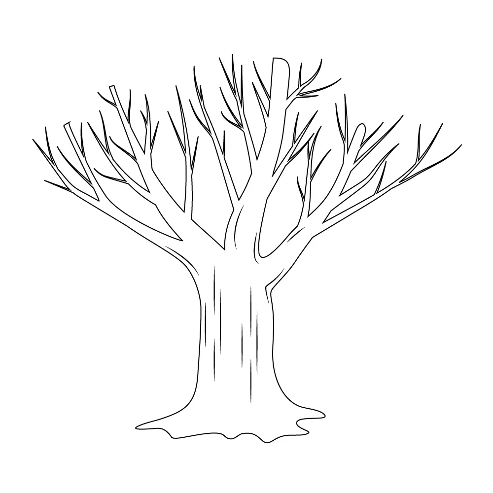 How to Draw A Dead Tree Step by Step Step  11