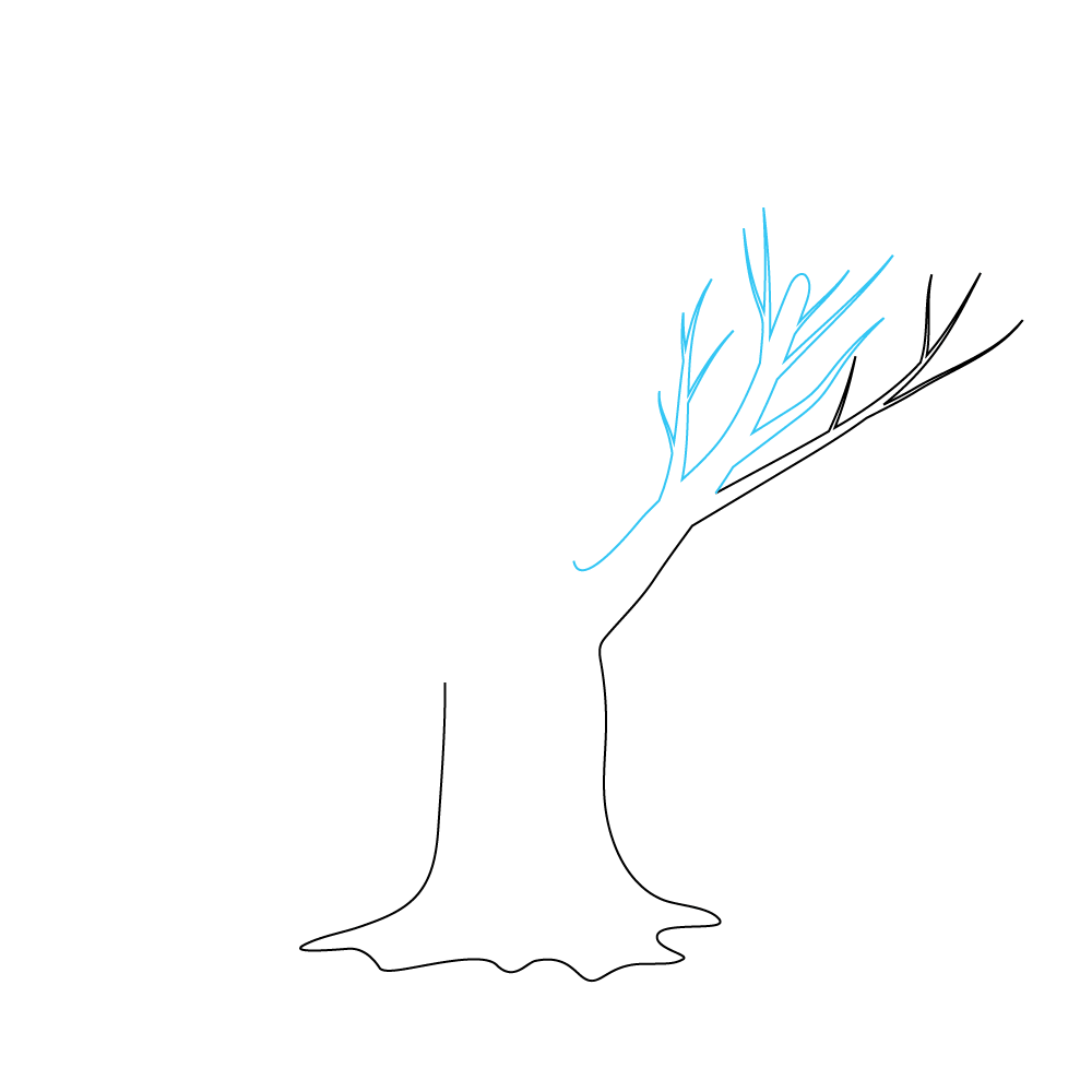 How to Draw A Dead Tree Step by Step Step  4