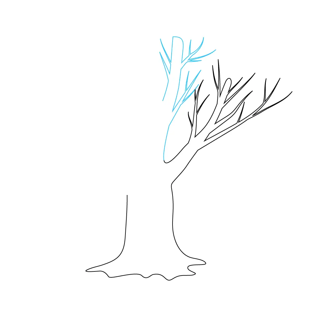 How to Draw A Dead Tree Step by Step Step  5