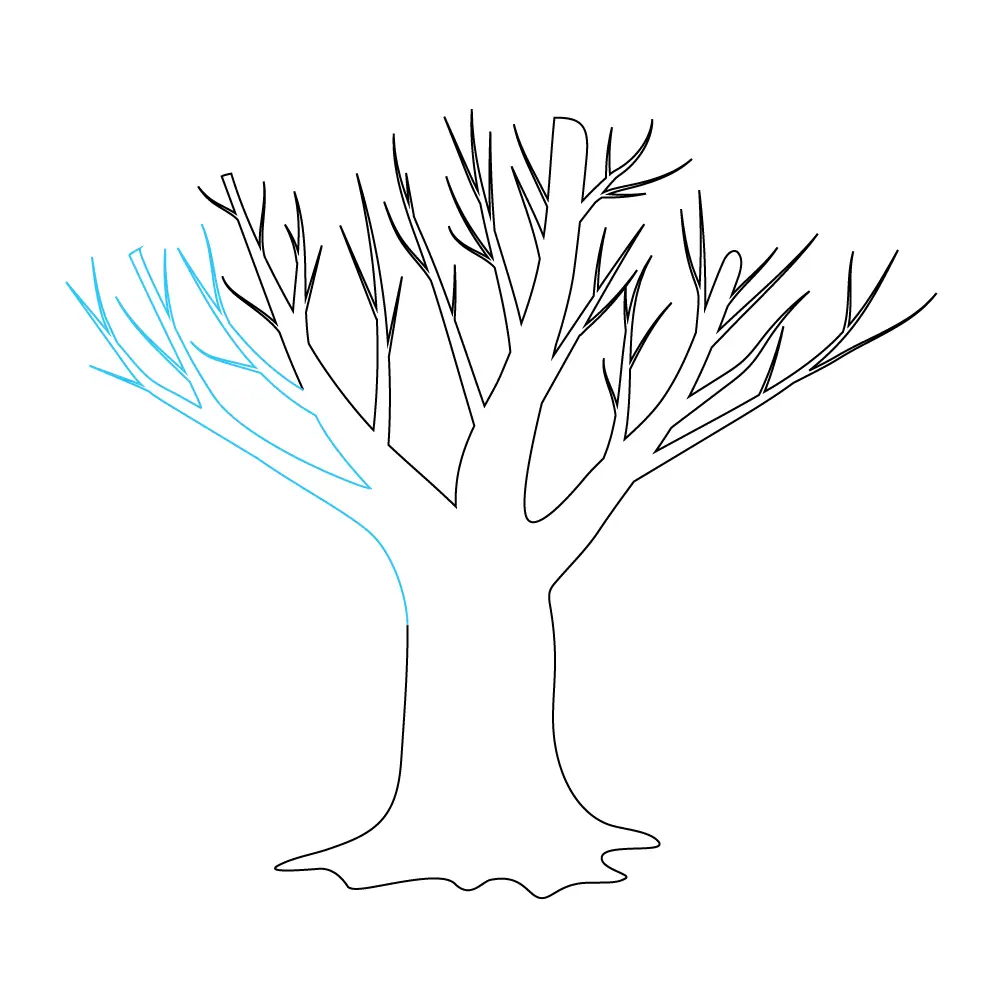 How to Draw A Dead Tree Step by Step Step  8