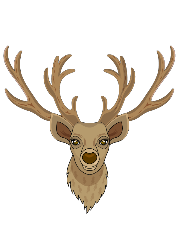 How to Draw A Deer Head Step by Step Printable