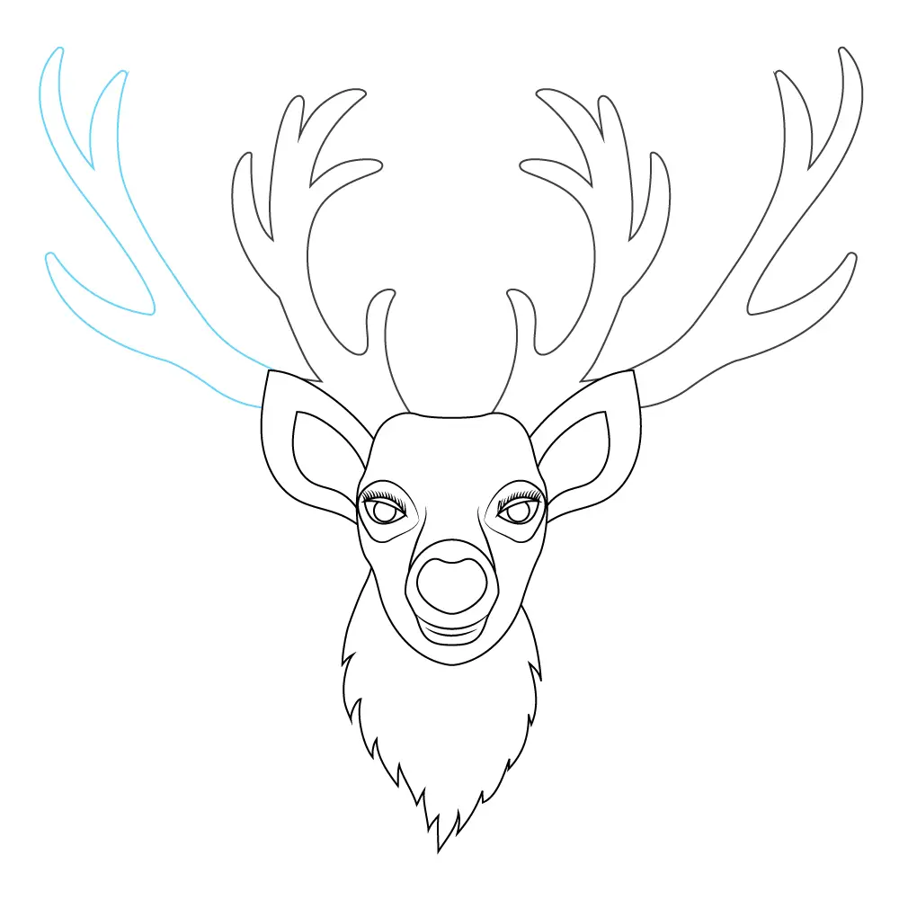 How to Draw A Deer Head Step by Step Step  10
