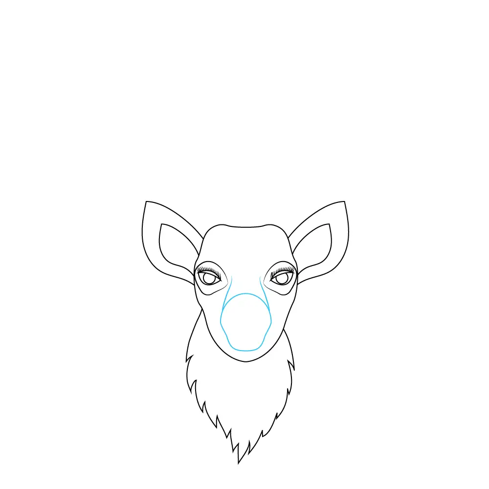 How to Draw A Deer Head Step by Step Step  5