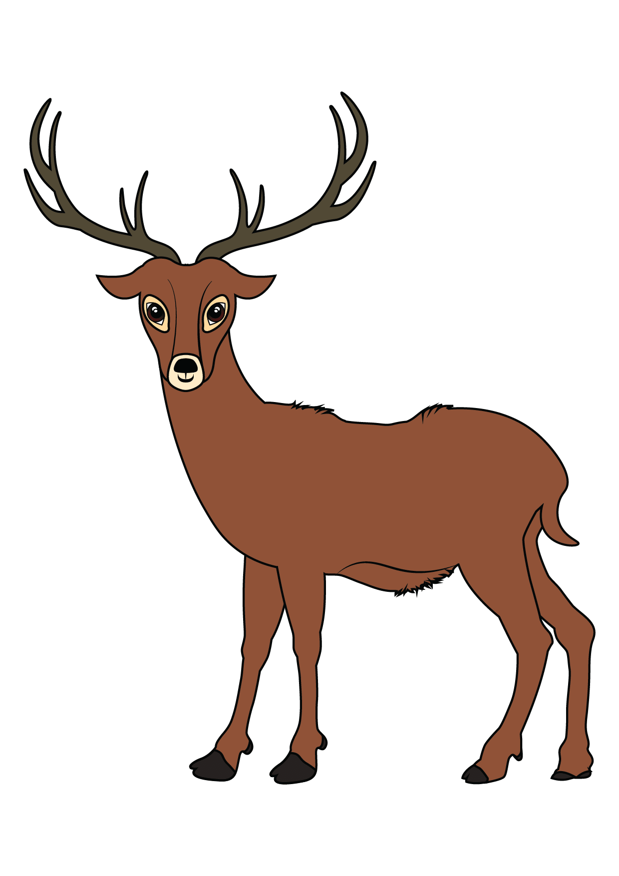 How to Draw A Deer Step by Step Printable