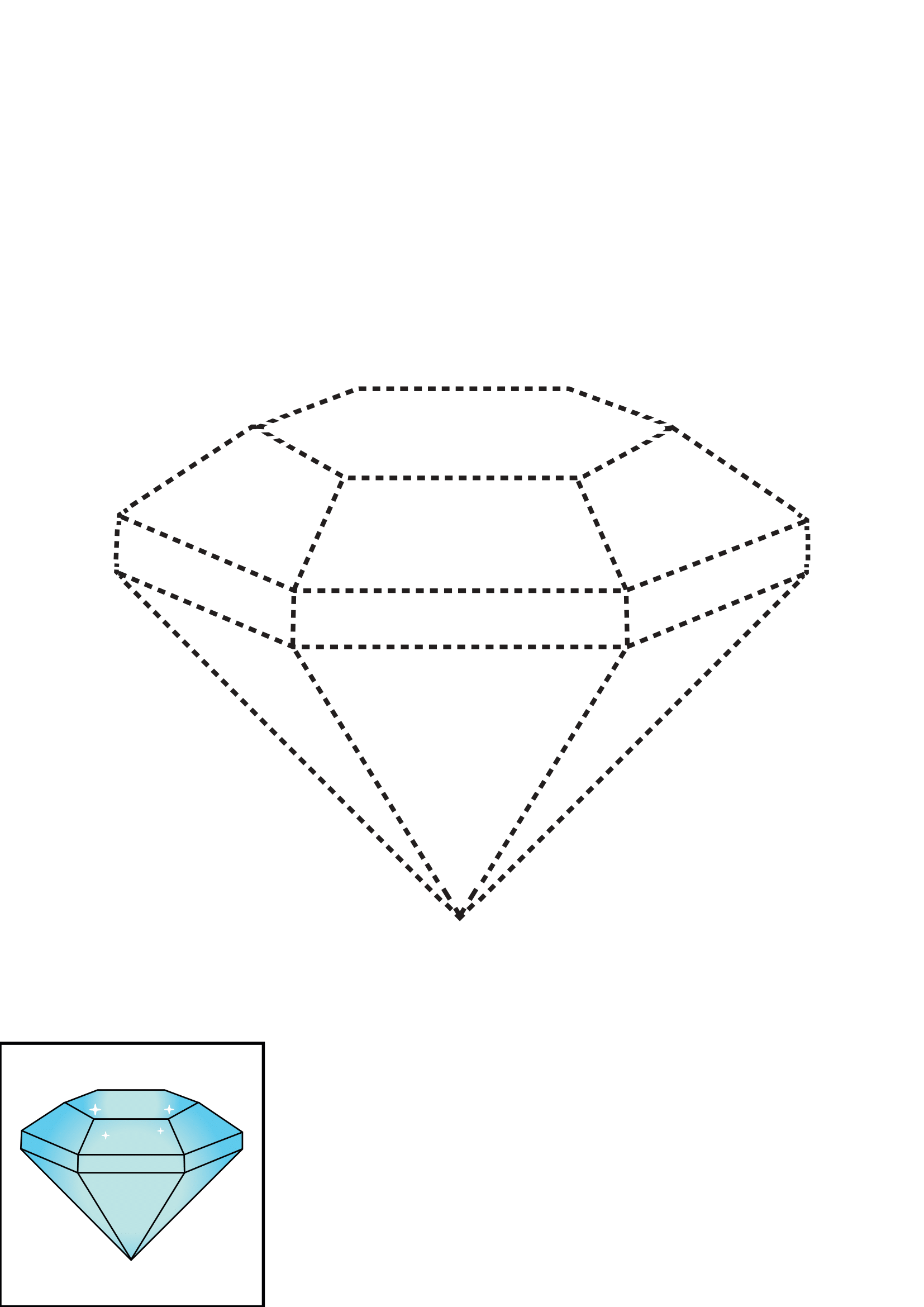 How to Draw A Diamond Step by Step Printable Dotted
