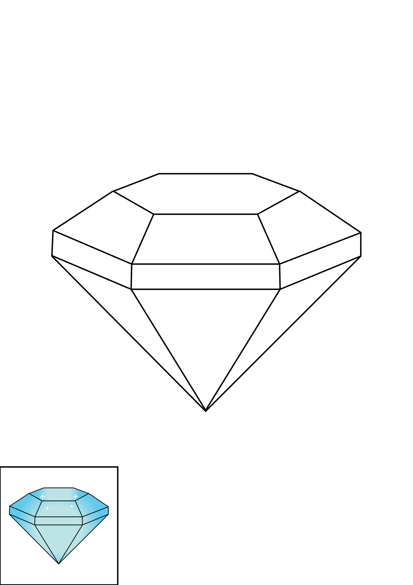 How to Draw A Diamond Step by Step Printable Color