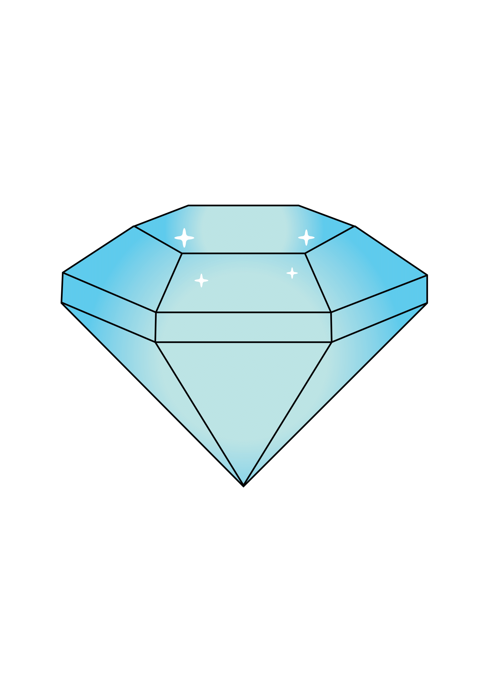 How to Draw A Diamond Step by Step Printable