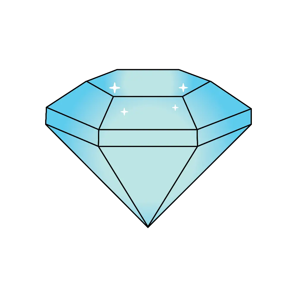 How to Draw A Diamond Step by Step Thumbnail