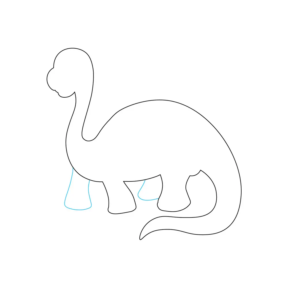 How to Draw A Dinosaur Step by Step Step  3