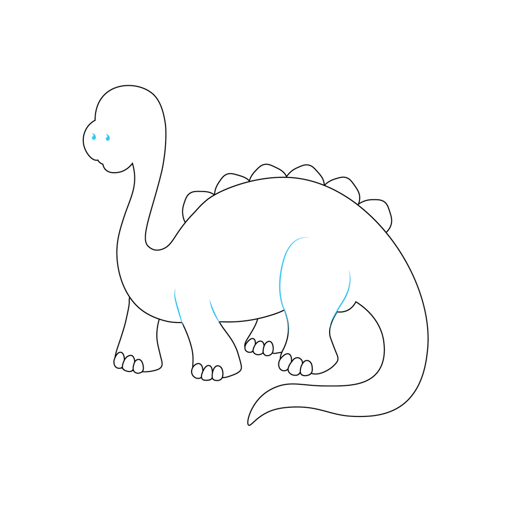 How to Draw A Dinosaur Step by Step Step  5