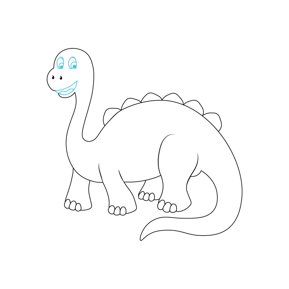 How to Draw A Dinosaur Step by Step Step  6