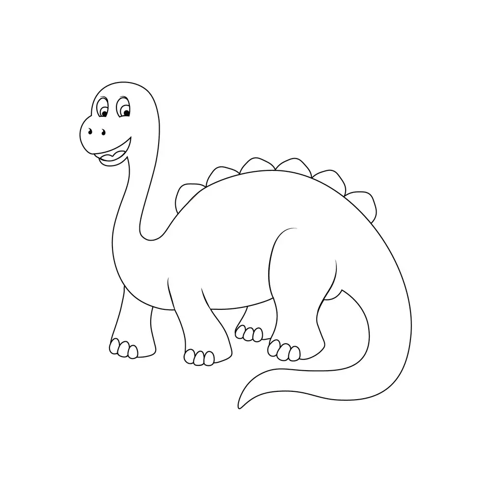How to Draw A Dinosaur Step by Step Step  7