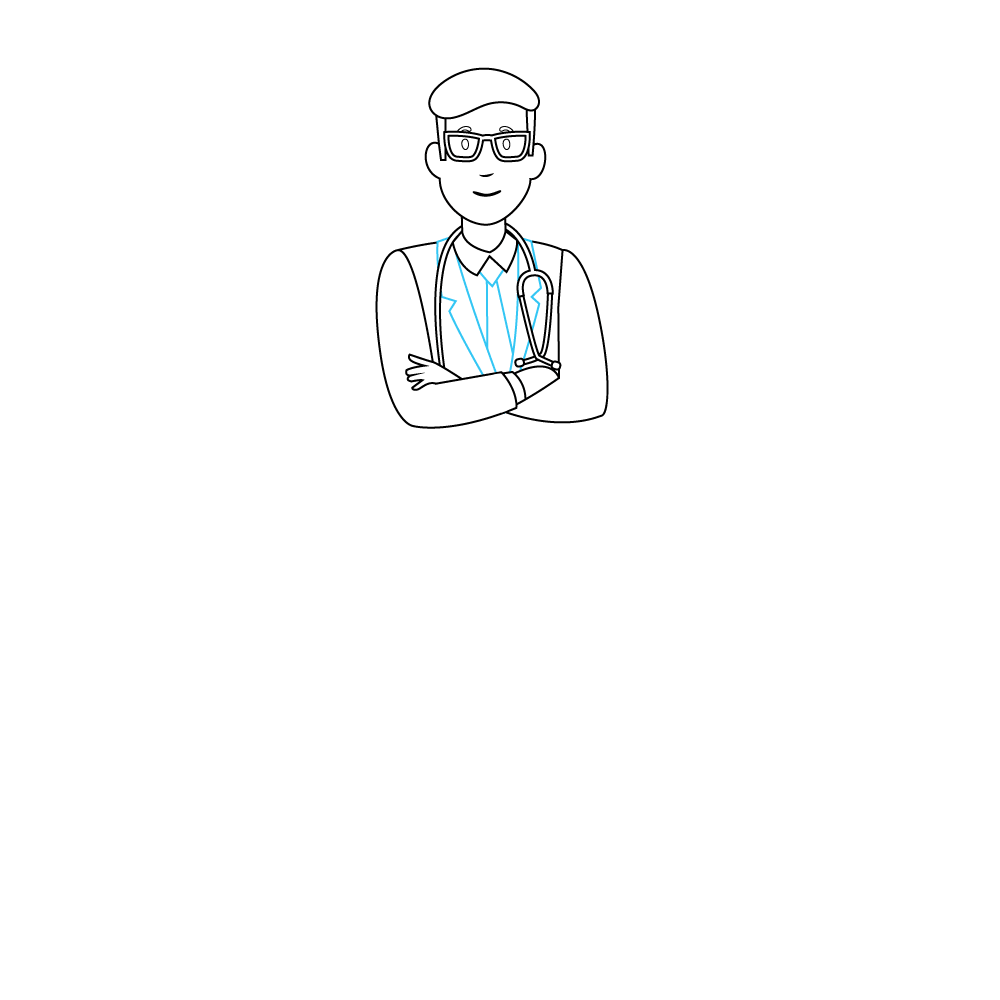 How to Draw A Doctor Step by Step Step  6