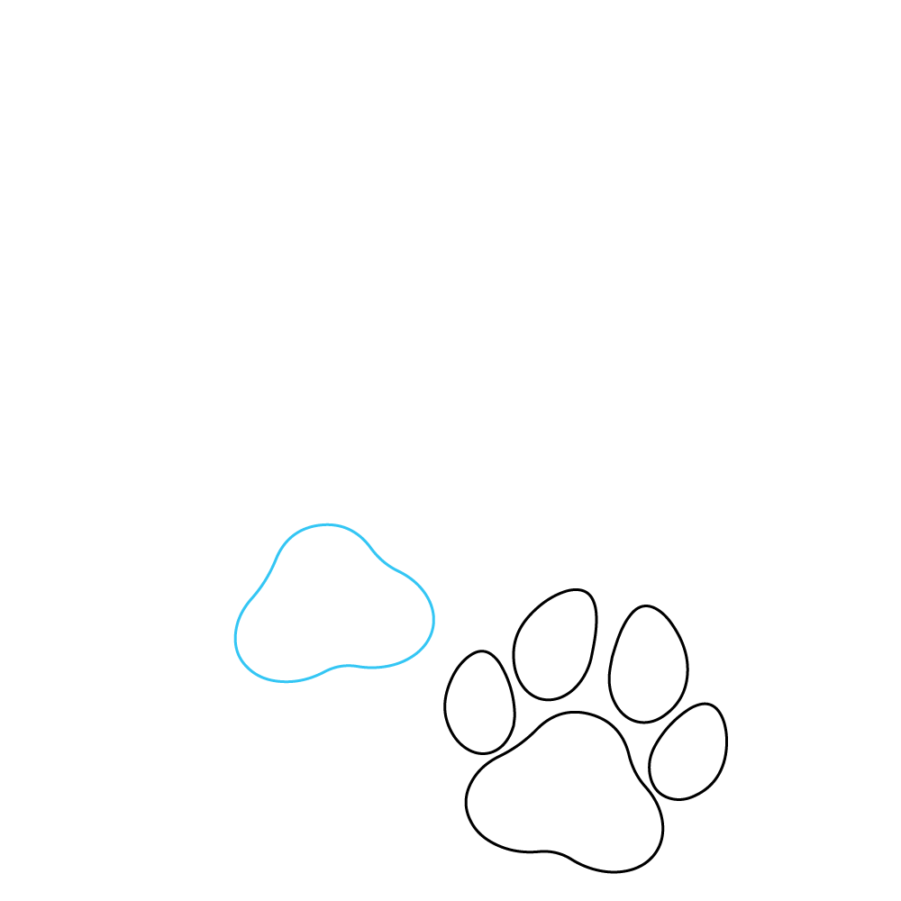 How to Draw A Dog Paw Step by Step Step  4