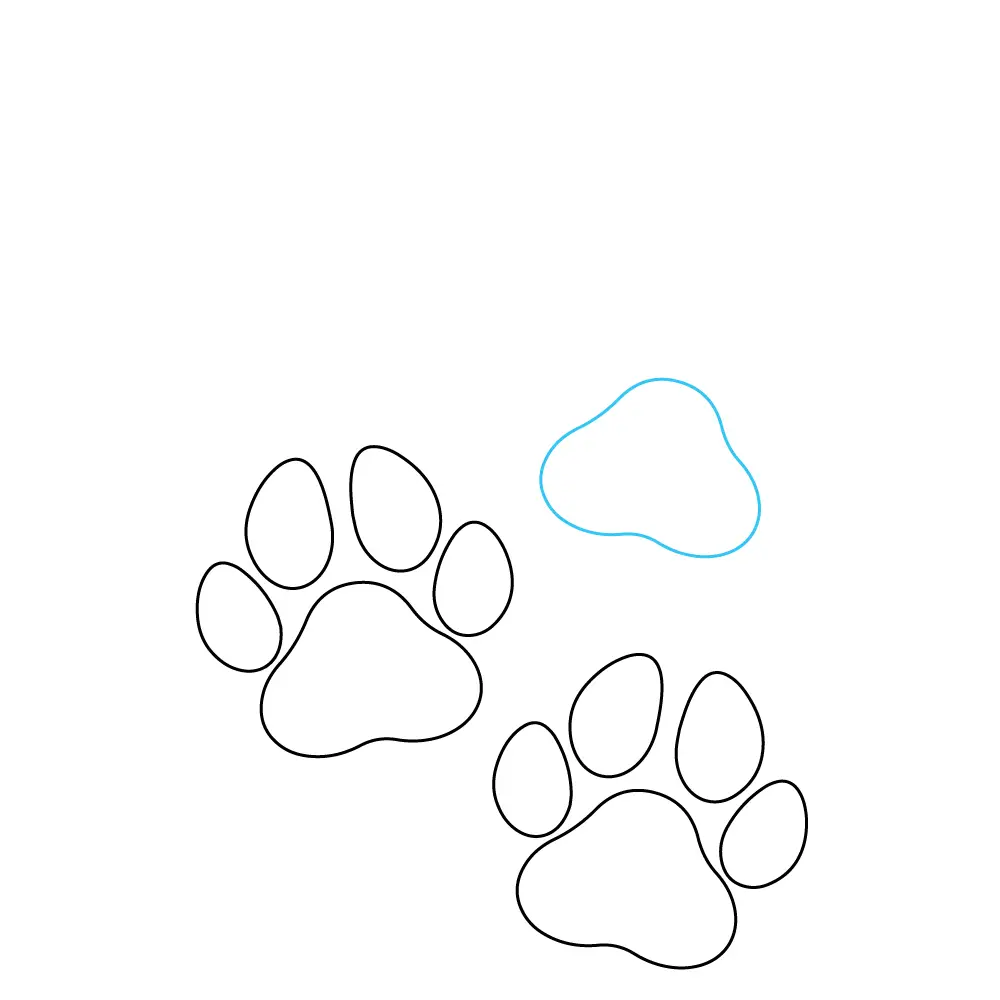 How to Draw A Dog Paw Step by Step Step  7