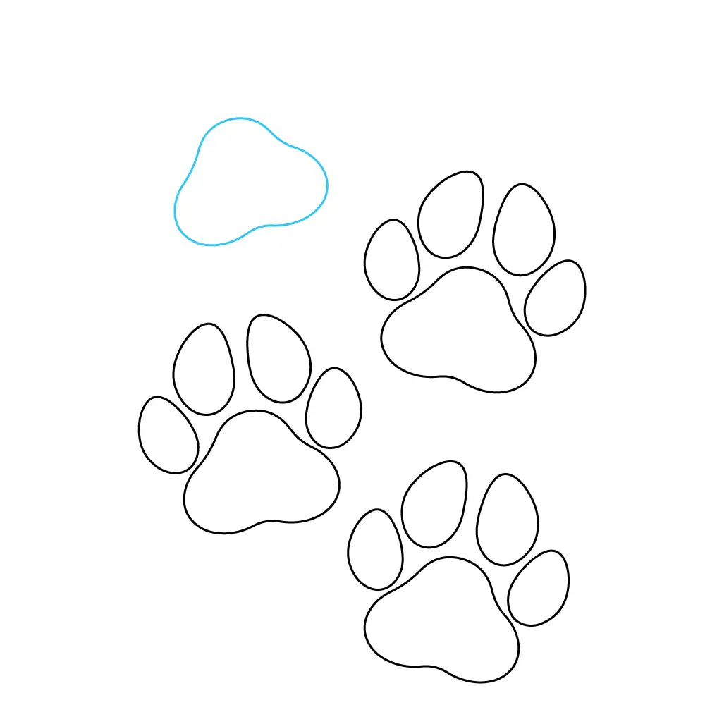 How to Draw A Dog Paw Step by Step Step  9