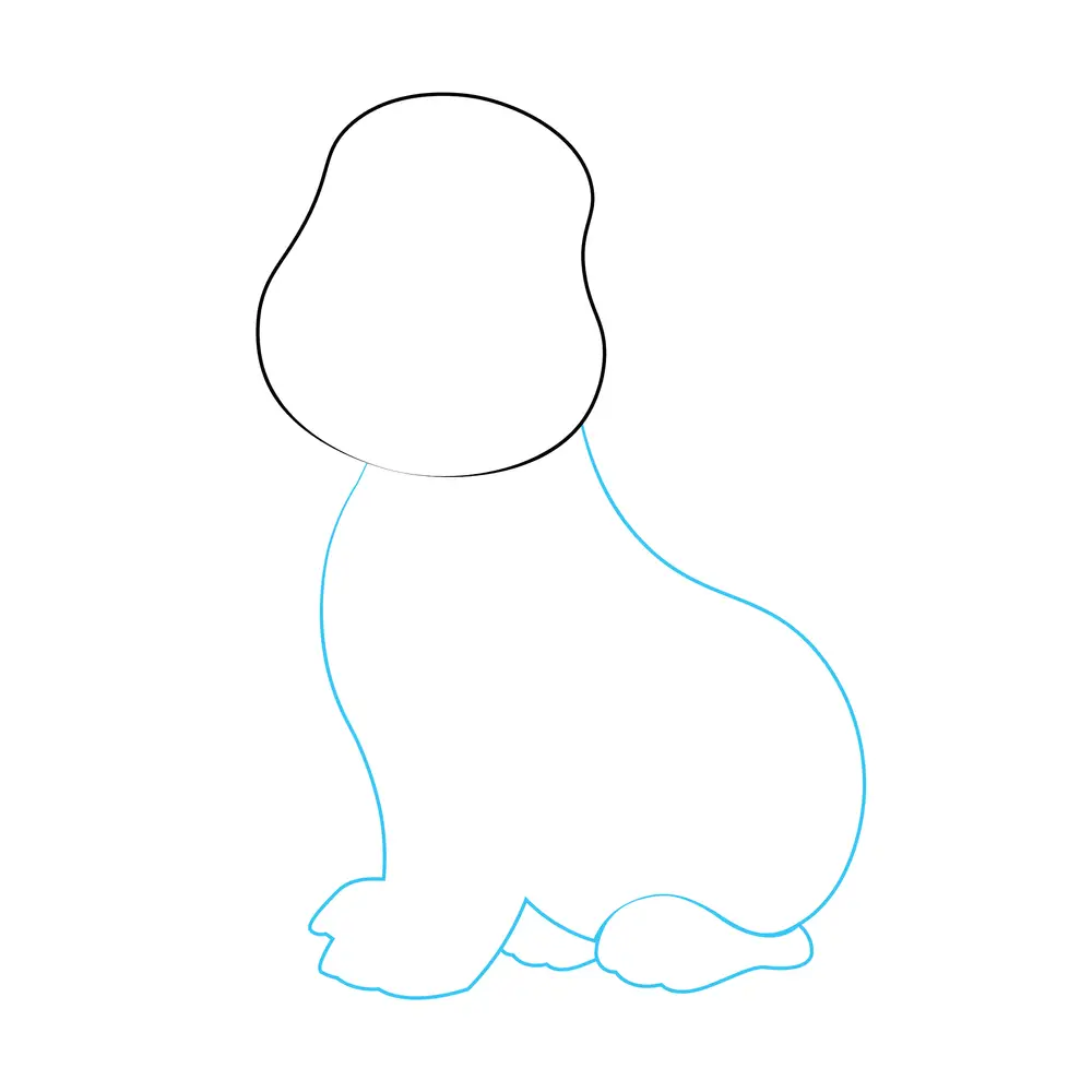 How to Draw A Dog Step by Step Step  2