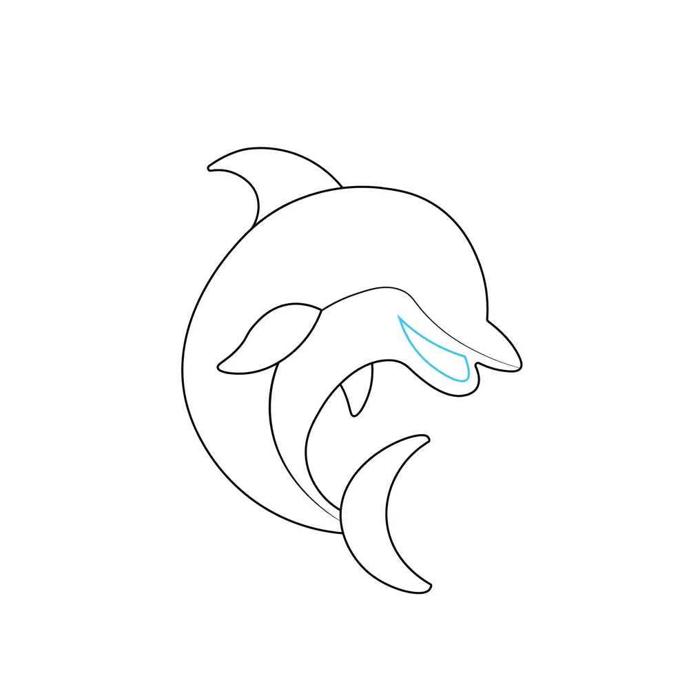 How to Draw A Dolphin Step by Step Step  6
