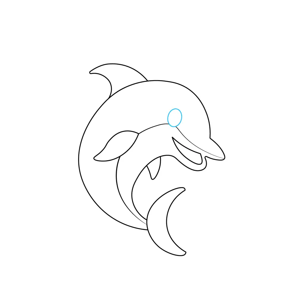 How to Draw A Dolphin Step by Step Step  7