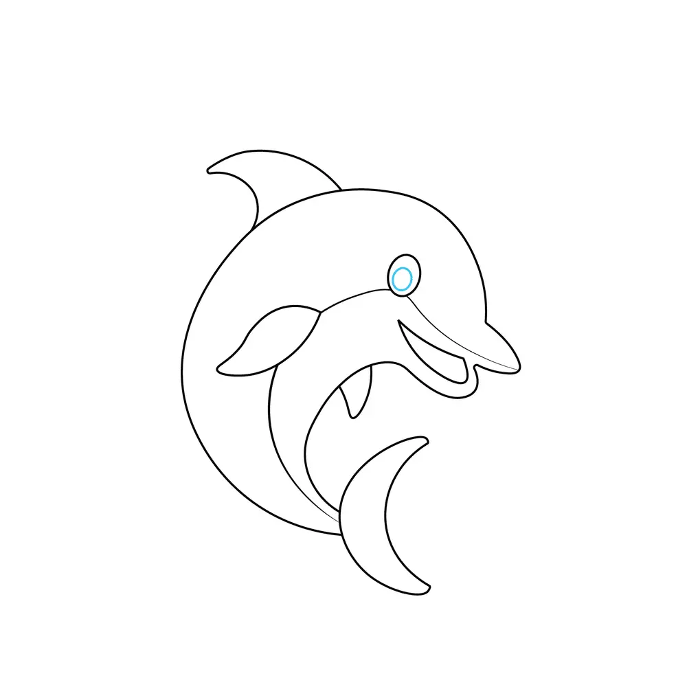 How to Draw A Dolphin Step by Step Step  8