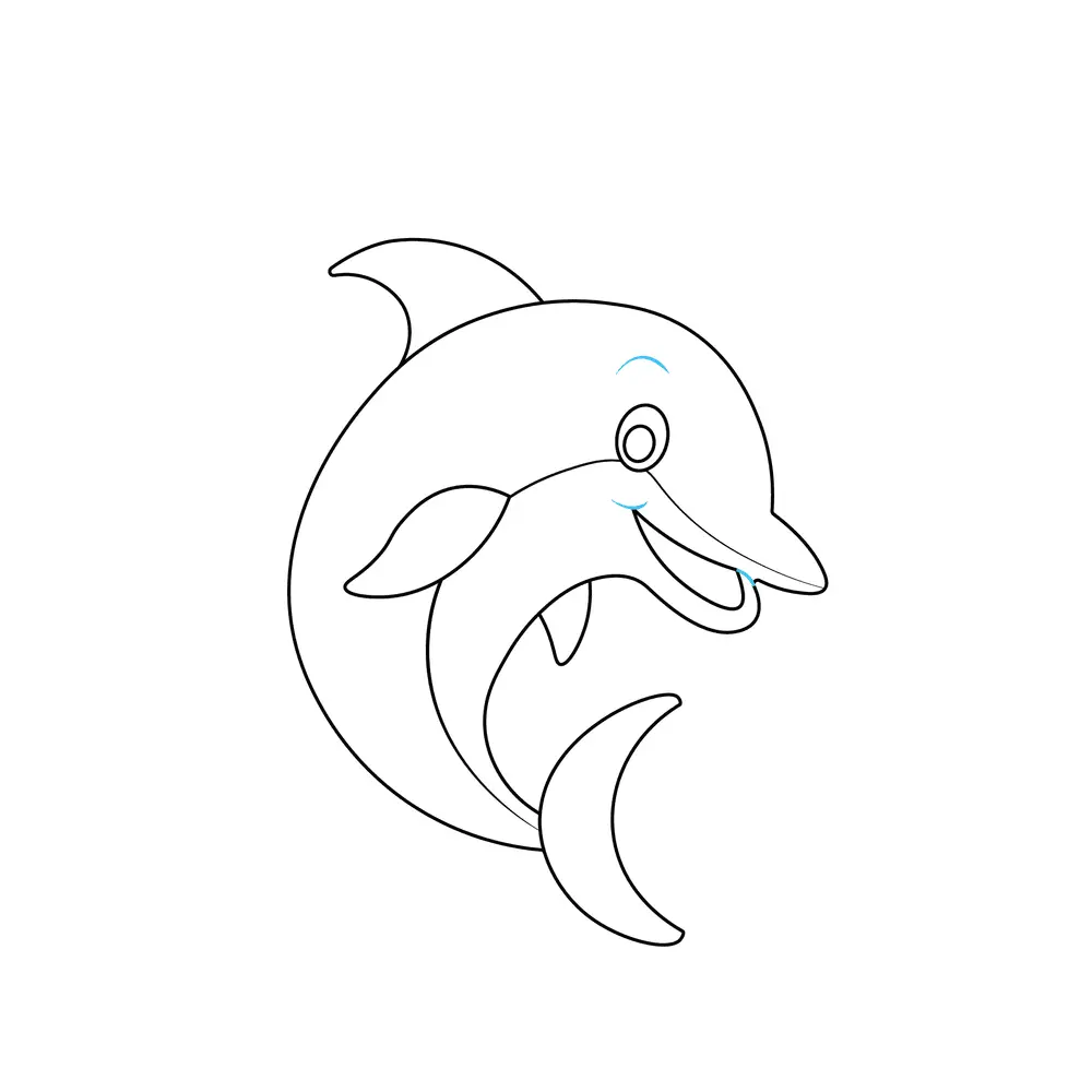 How to Draw A Dolphin Step by Step Step  9