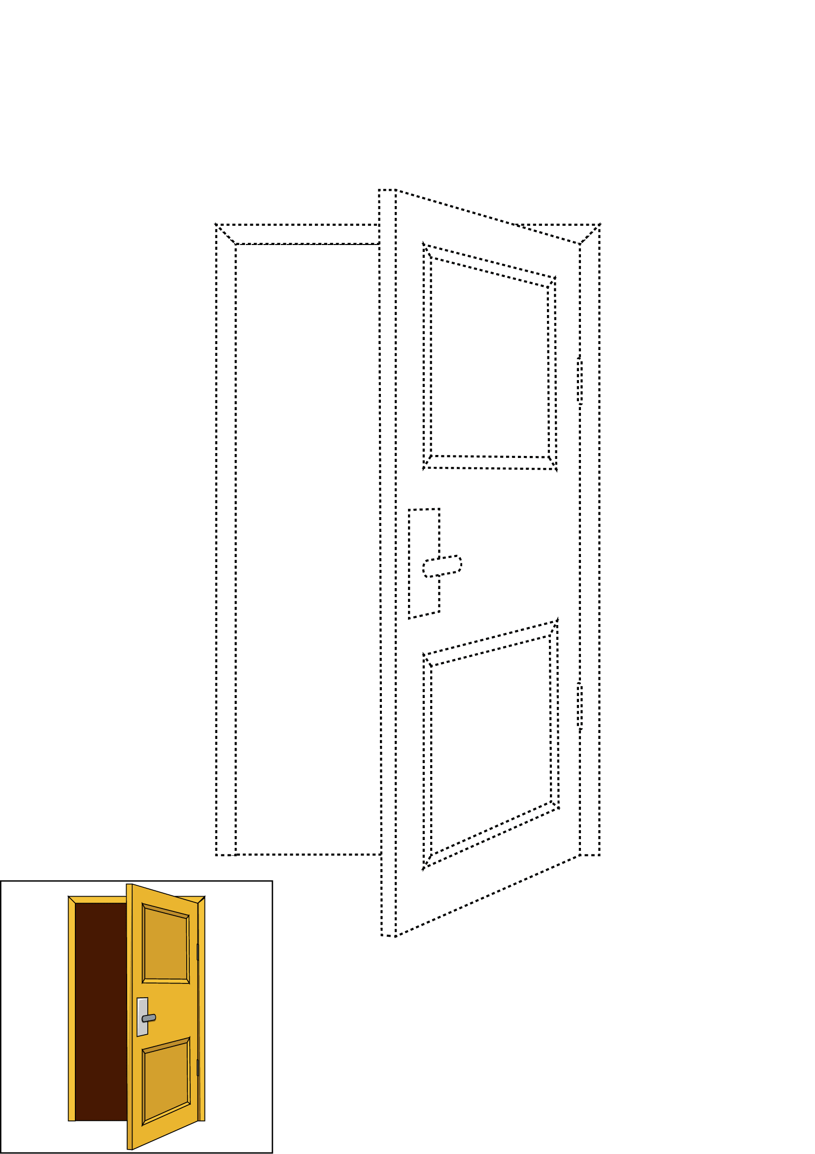 How to Draw A Door Step by Step Printable Dotted