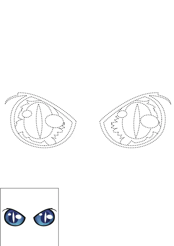 How to Draw A Dragon Eye Step by Step Printable Dotted