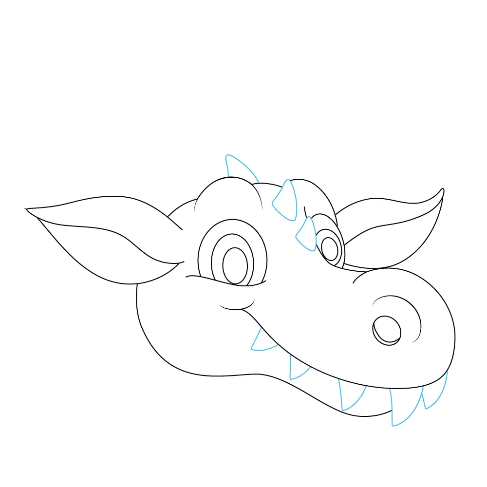 How to Draw A Dragon Head Step by Step Step  7