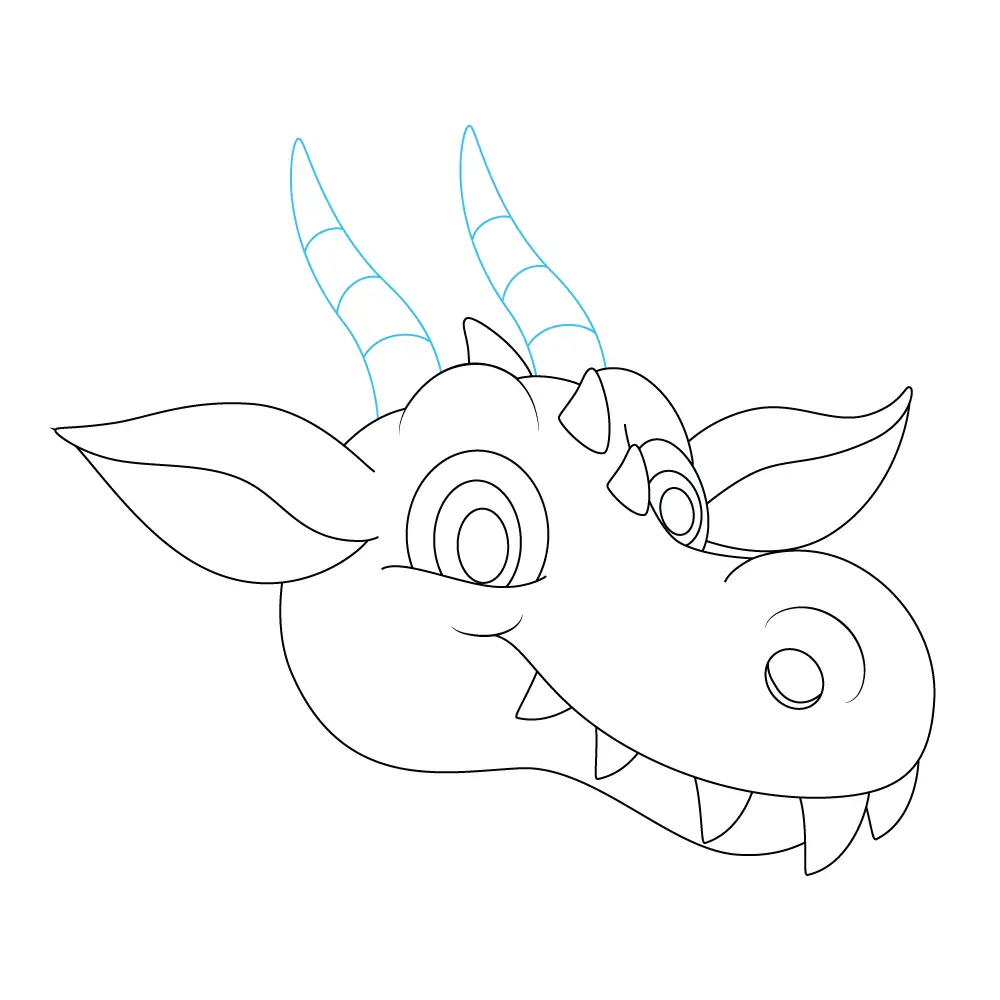 How to Draw A Dragon Head Step by Step Step  8