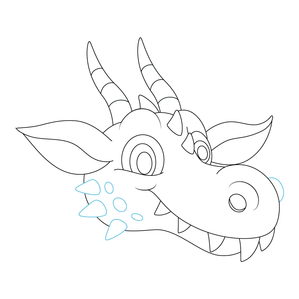 How to Draw A Dragon Head Step by Step Step  9
