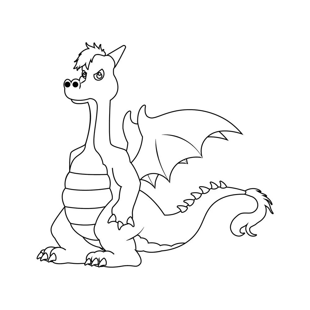 How to Draw A Dragon Step by Step Step  10