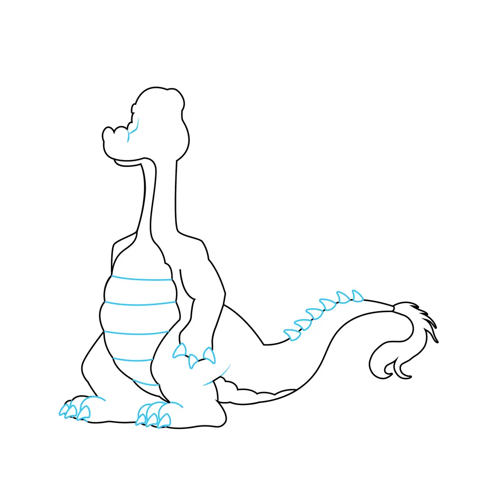 How to Draw A Dragon Step by Step Step  7