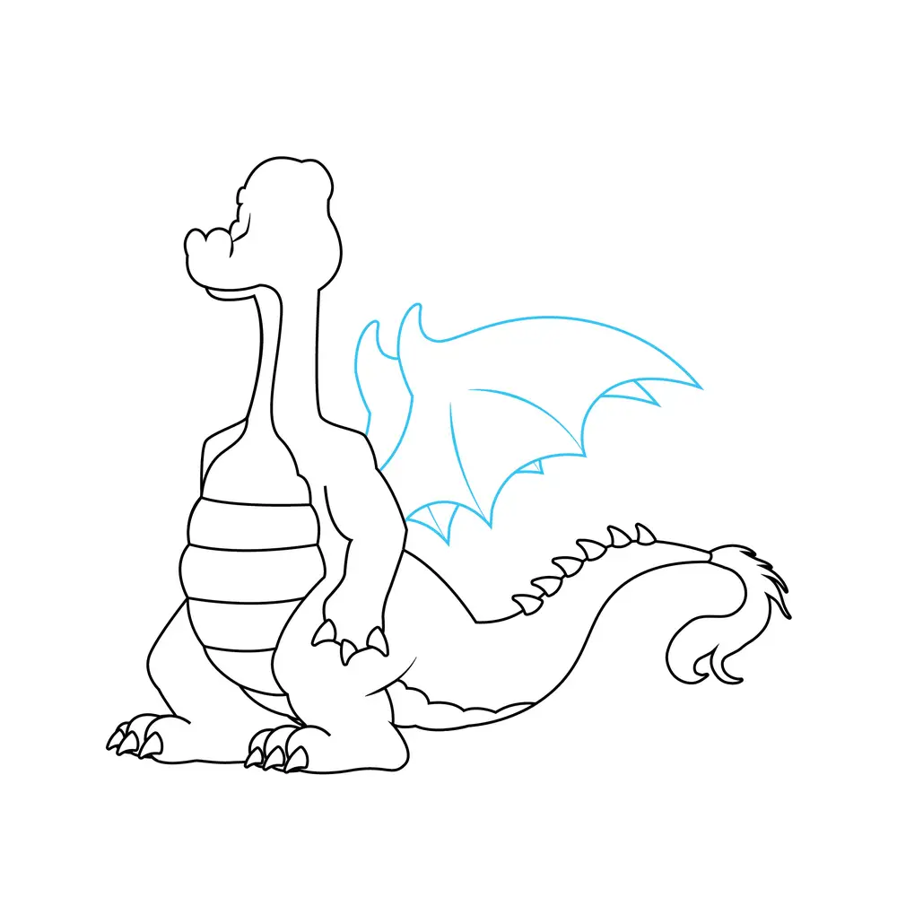 How to Draw A Dragon Step by Step Step  8