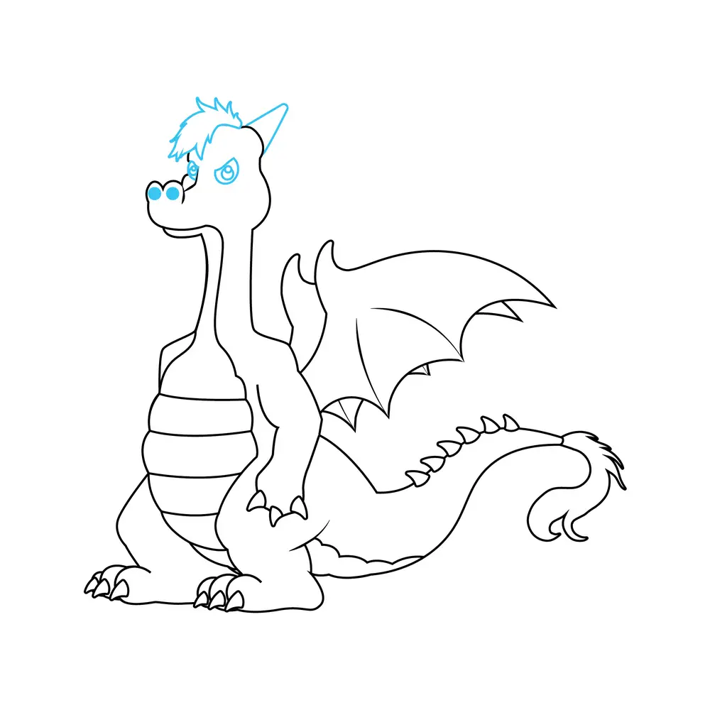 How to Draw A Dragon Step by Step Step  9