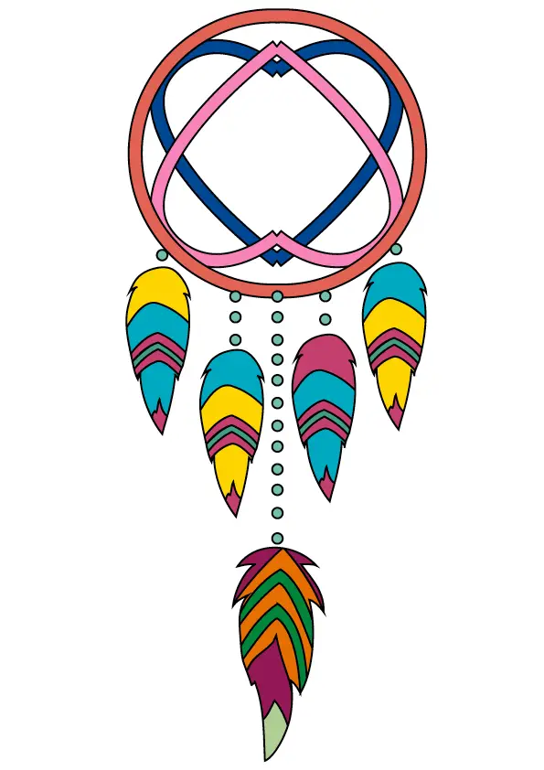 How to Draw A Dream Catcher Step by Step Printable