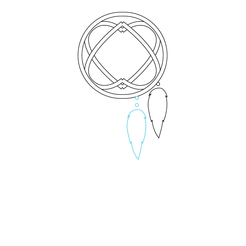 How to Draw A Dream Catcher Step by Step Step  5