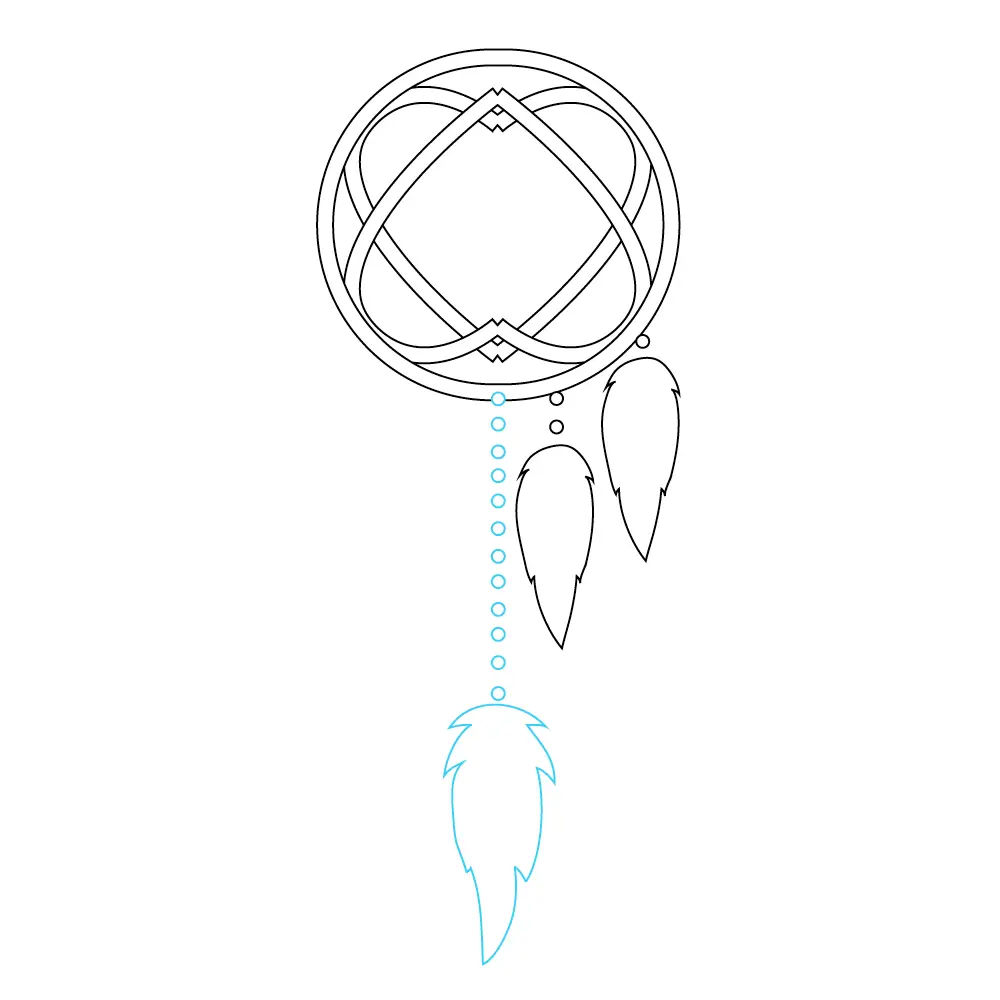 How to Draw A Dream Catcher Step by Step Step  6