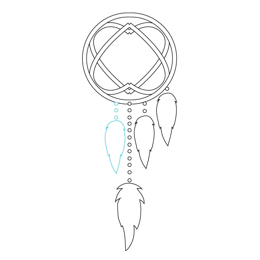 How to Draw A Dream Catcher Step by Step Step  7
