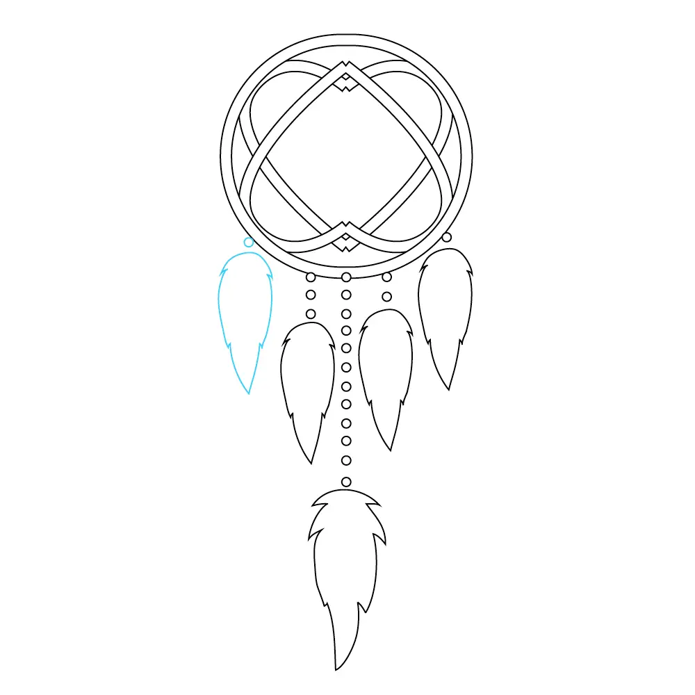 How to Draw A Dream Catcher Step by Step Step  8