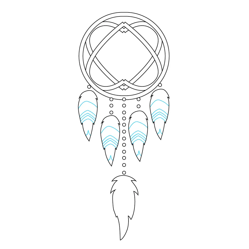 How to Draw A Dream Catcher Step by Step Step  9