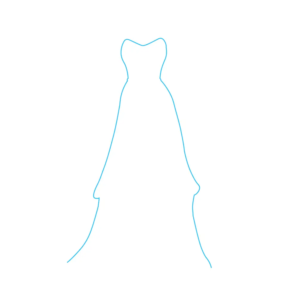 How to Draw A Dress Step by Step