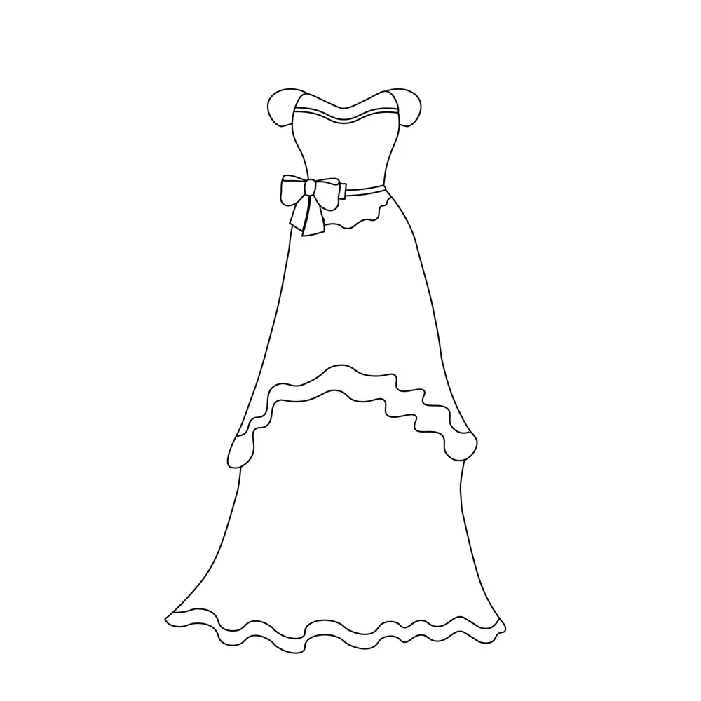 How to Draw A Dress Step by Step