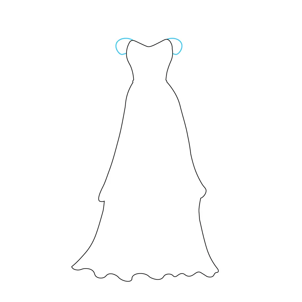 How to Draw A Dress Step by Step Step  3